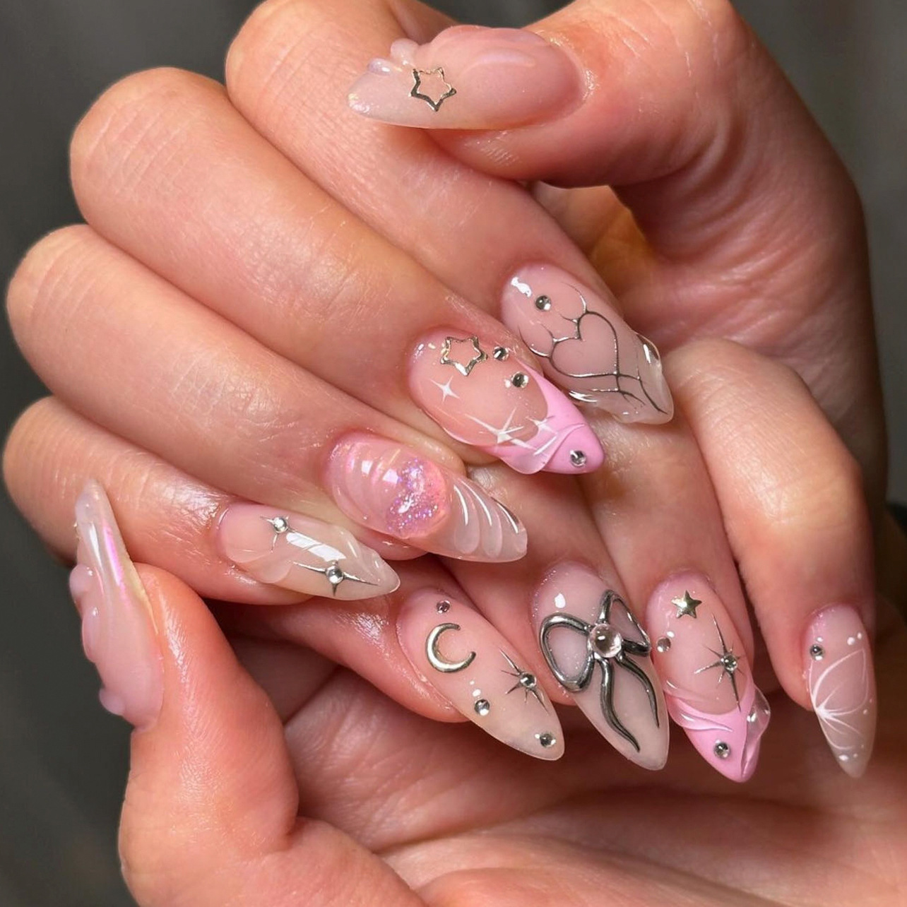 Nail Art Valentines Day - 24 шт., наборы накладных ногтей с