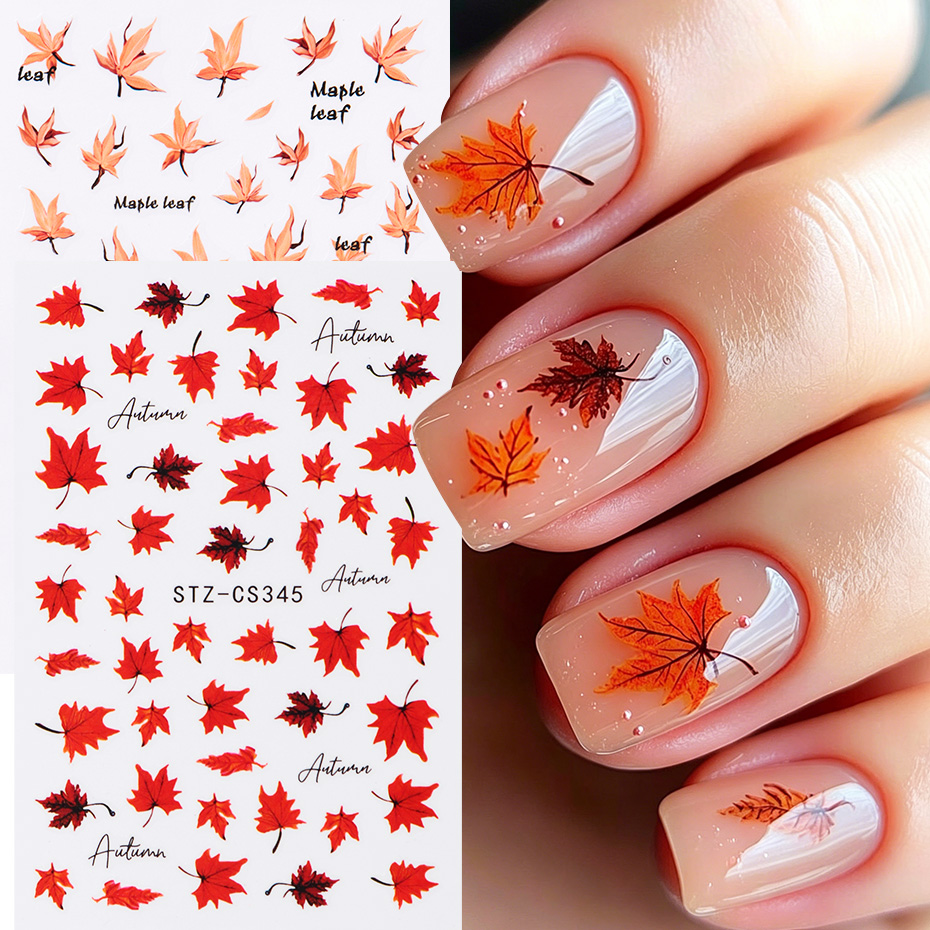Nail Art Orange - 2 шт. наклейки для ногтей с