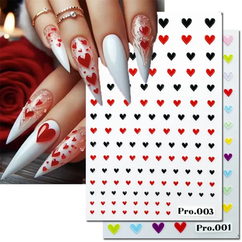 5D-наклейки для дизайна ногтей – обзор и цена Nail Art Valentines Day