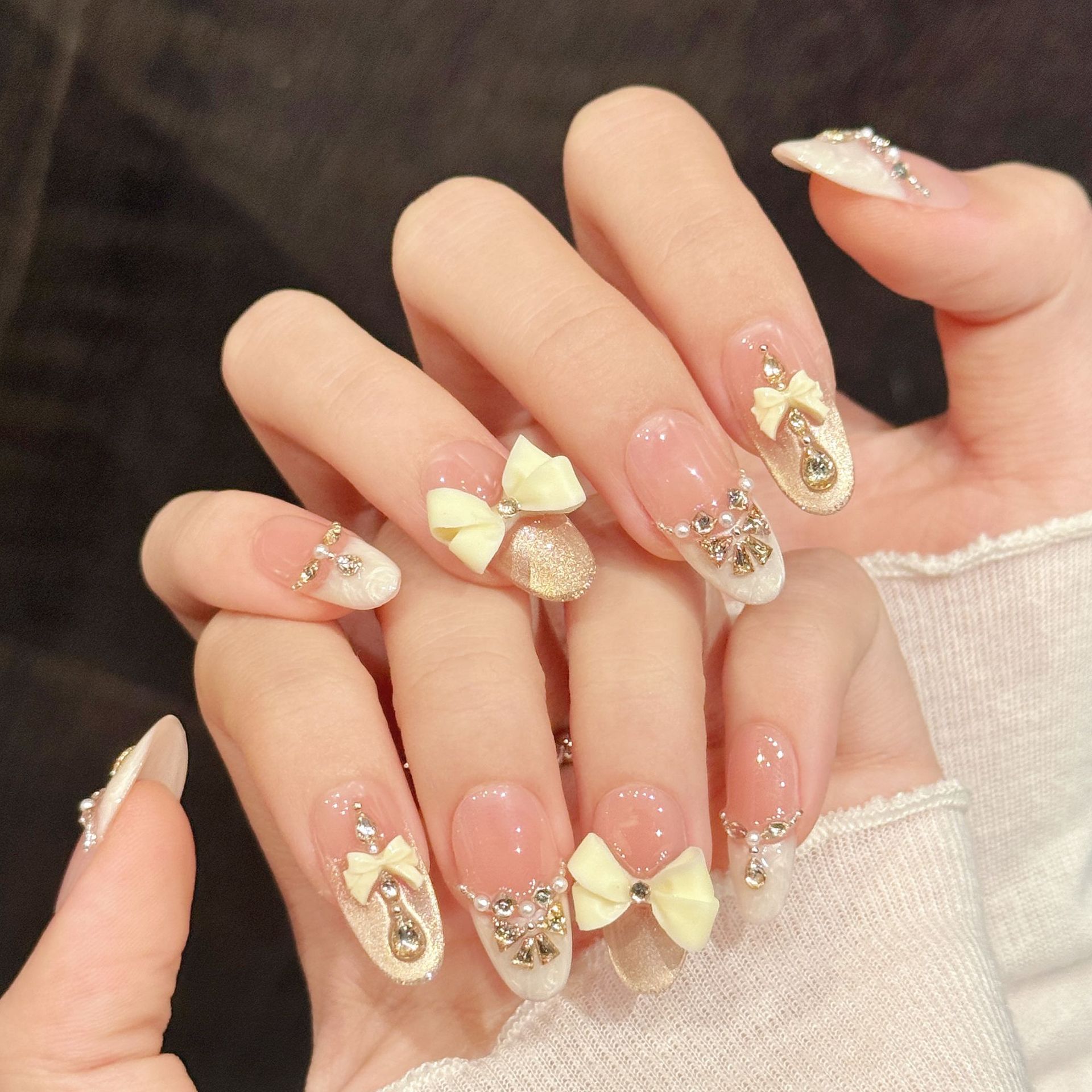 10 шт., легкие роскошные накла – обзор и цена Nail Art Press On